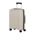 Vista di tre quarti di Samsonite Upscape Trolley (4 Ruote) - Sandstone