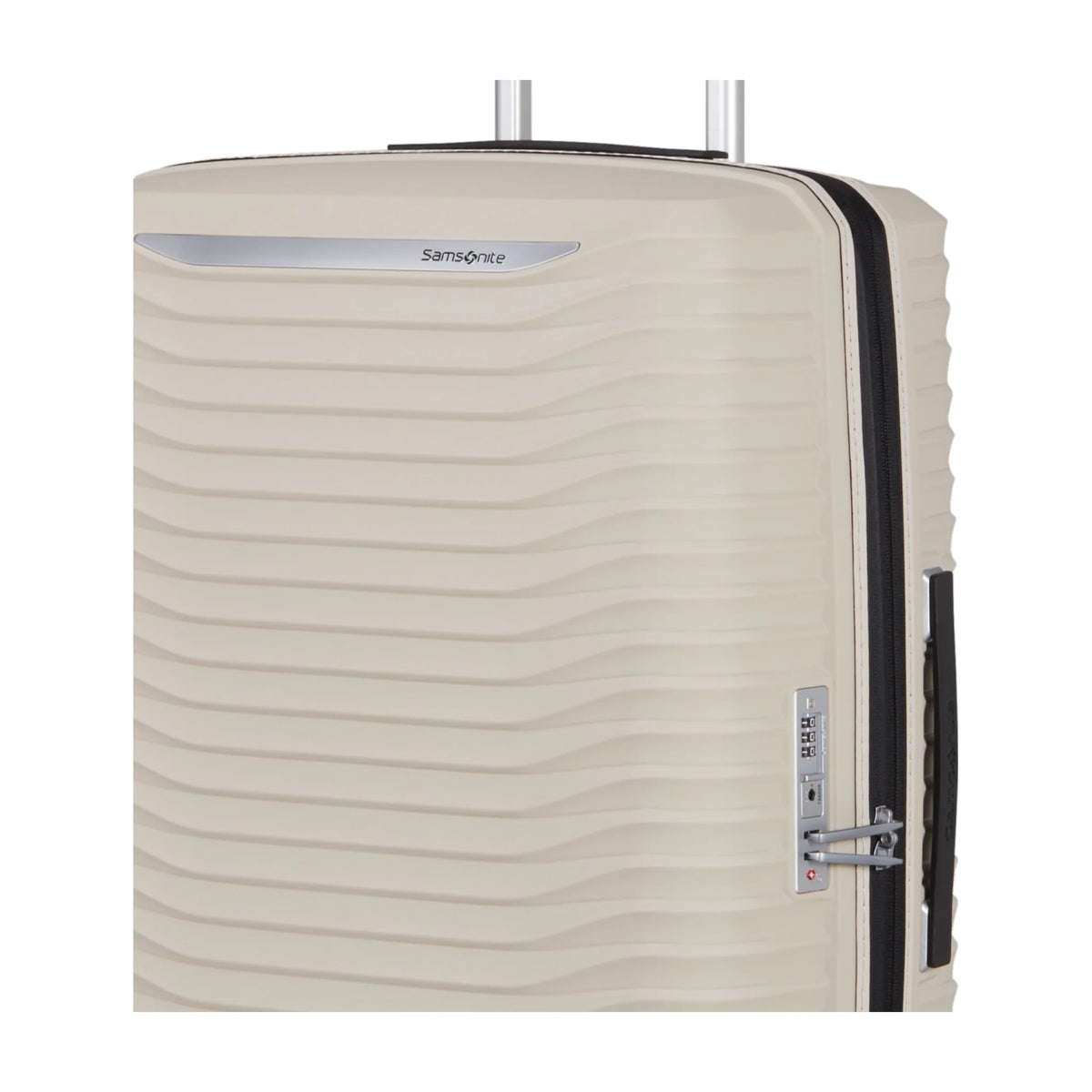 Dettaglio finiture e hardware di Samsonite Upscape Trolley (4 Ruote) - Sandstone
