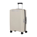 Vista di tre quarti di Samsonite Upscape Trolley (4 Ruote) - Sandstone