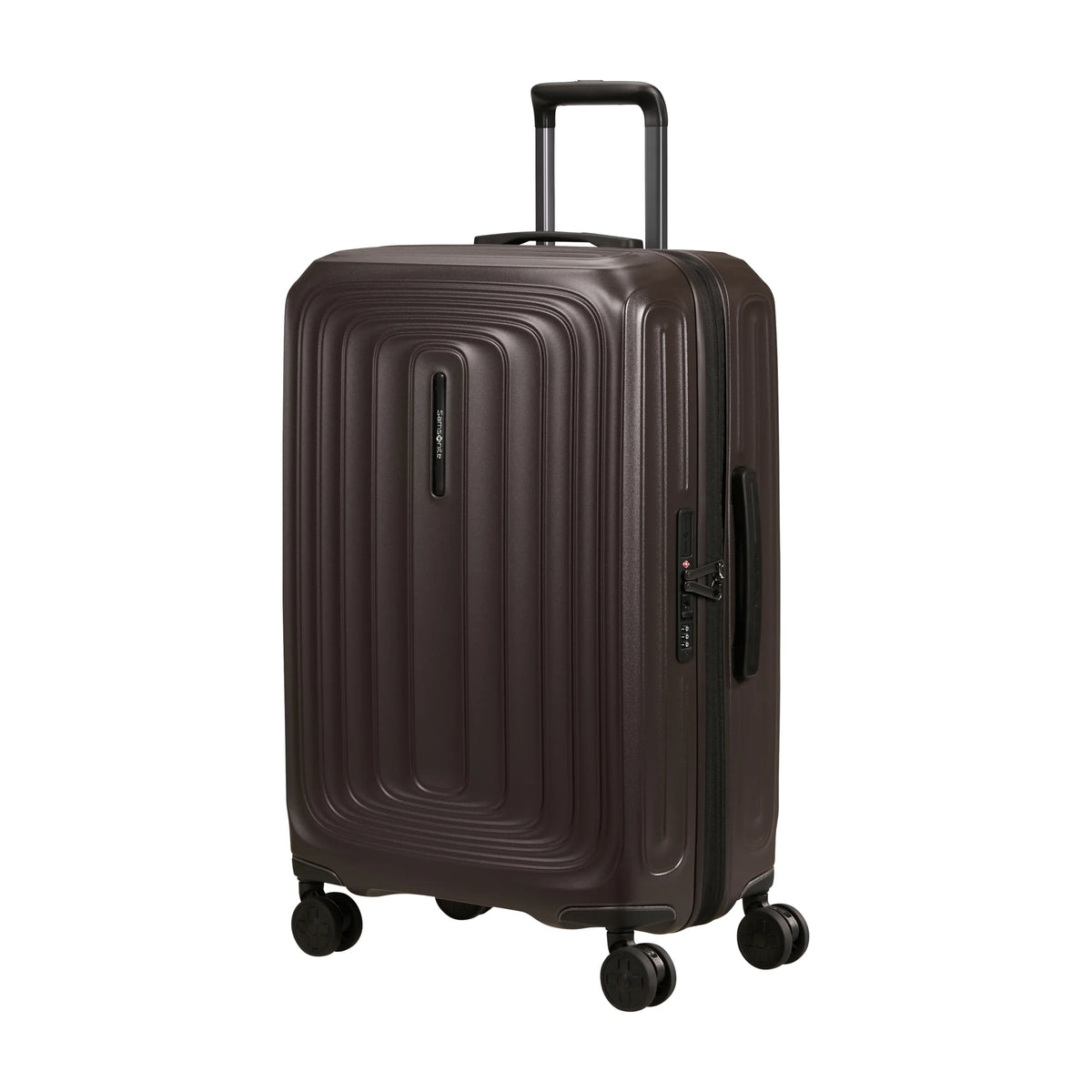 Vista di tre quarti di Samsonite 2Wander Trolley (4 Ruote) - Matt Brown