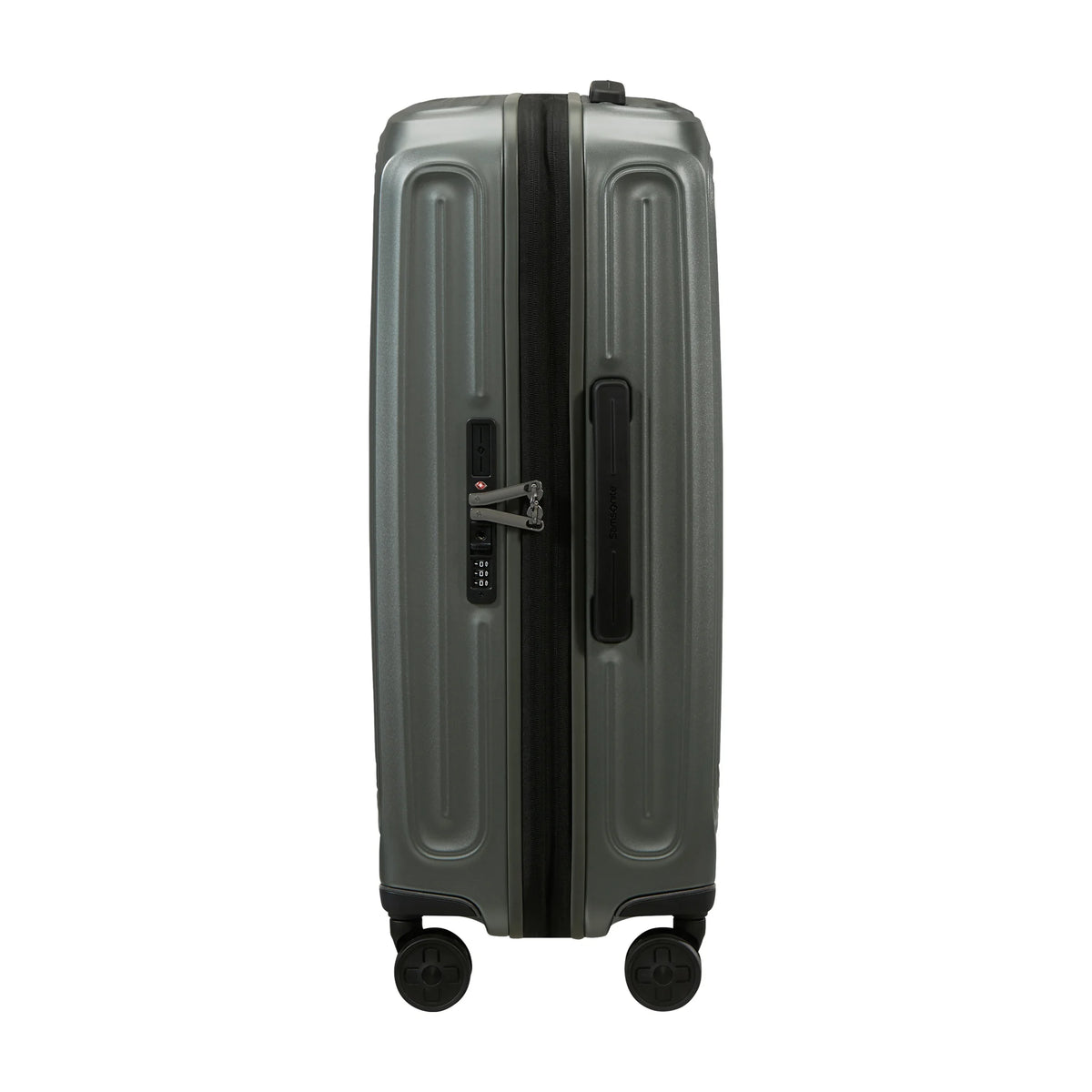 Dettaglio laterale e fondo di Samsonite 2Wander Trolley (4 Ruote) - Matt Sage Khaki
