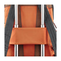 Dettaglio finiture e hardware di DRAGON LADY - Scharlau First Class Zaino Business - Arancia