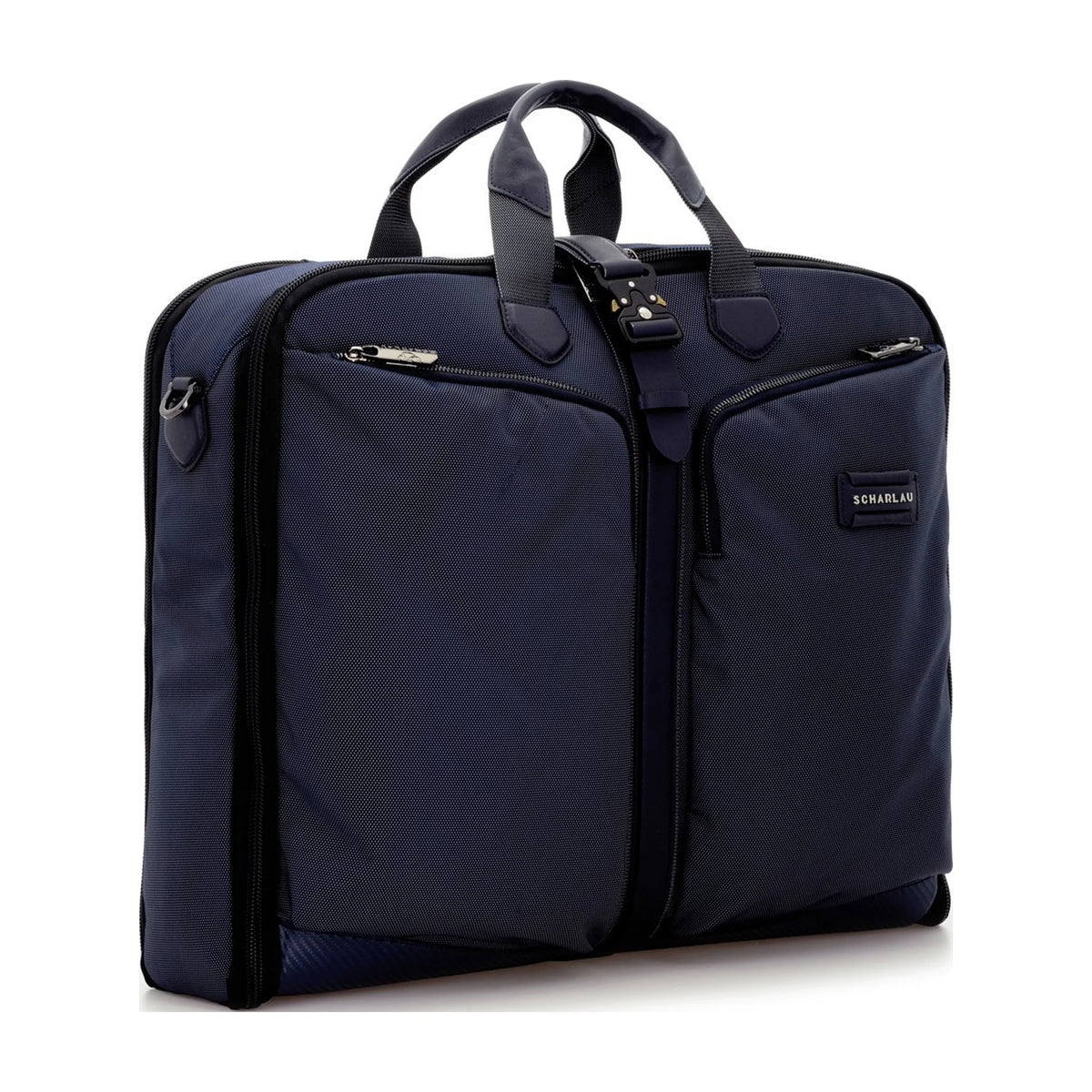 Vista di tre quarti di HUGHES H-4 HERCULES - Scharlau First Class Porta Abiti - Blu