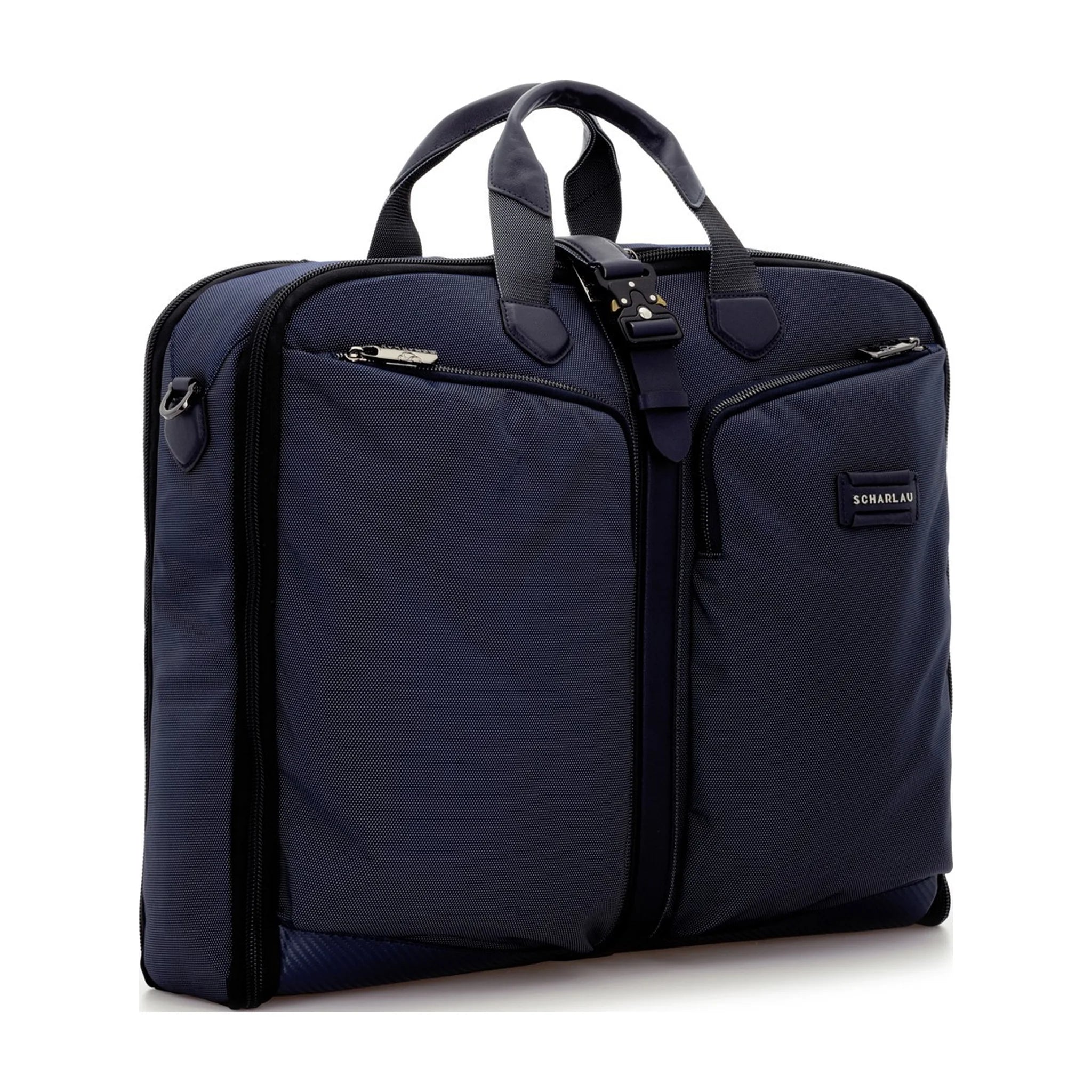 Vista di tre quarti di HUGHES H-4 HERCULES - Scharlau First Class Porta Abiti - Blu