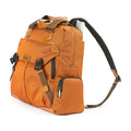 Vista di tre quarti di SPACE SHUTTLE - Scharlau First Class Zaino Business - Arancia