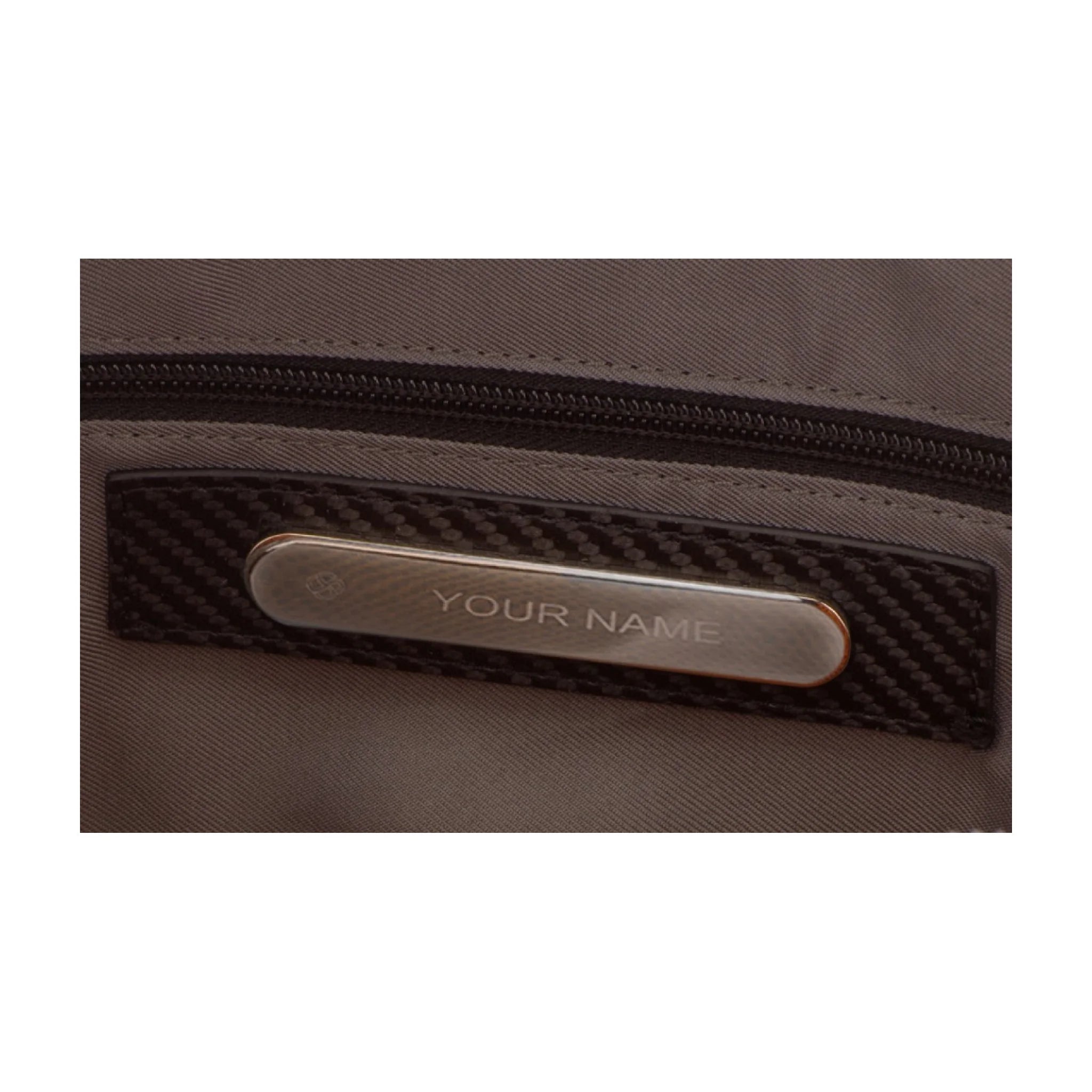 Dettaglio finiture e hardware di SPACESHIPONE - Scharlau First Class Zaino Business - Blu