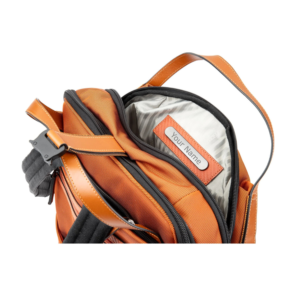 Elementi e accessori inclusi in UROGALLO - Scharlau First Class Zaino Business - Arancia